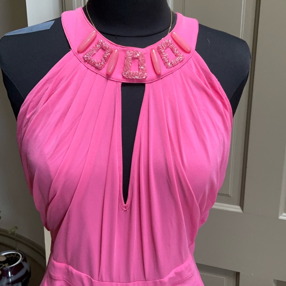 Blumarine Vibrant Pink Backless Dress